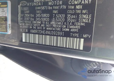 2022 Hyundai Palisade Calligraphy from USA, damaged, VIN KM8R7DHE4NU392891